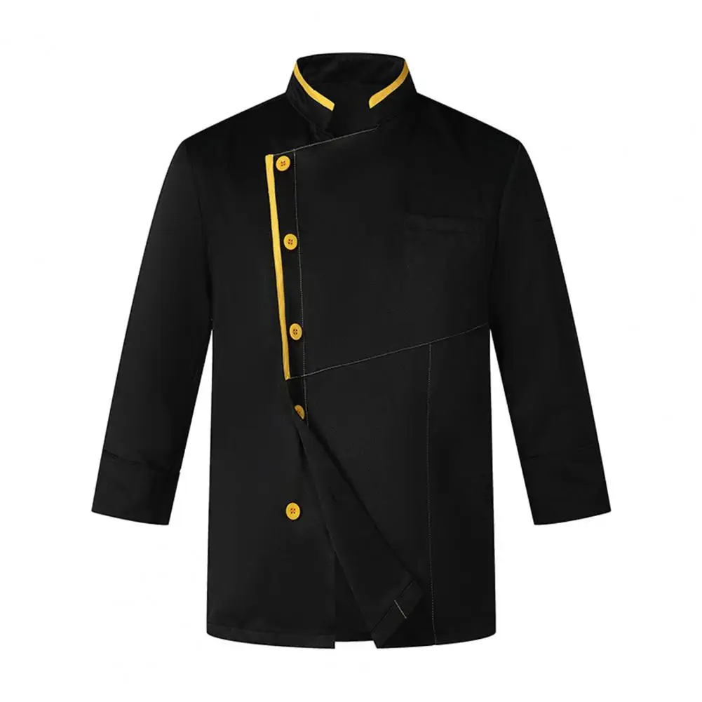 Breathable Chef Coat Stain-resistant Chef Uniform for Kitchen Bakery Restaurant Breathable Short Sleeve Waiter Top with Stand