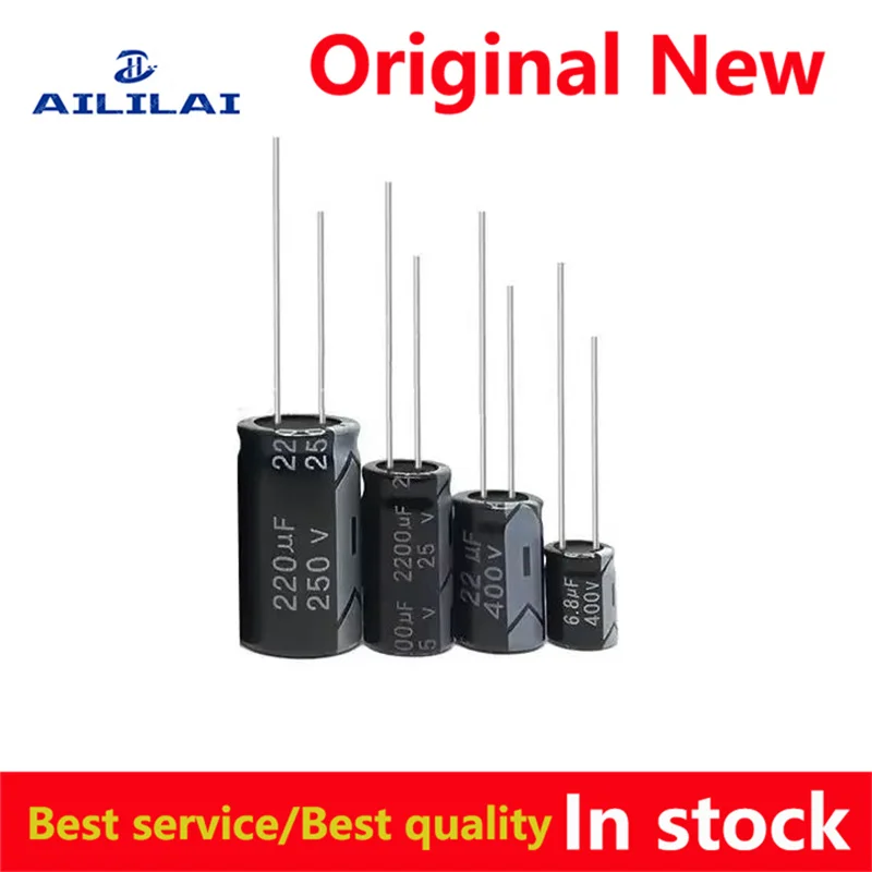 (2/5/10/50pcs) New 50V 0.47UF 1UF 4.7UF 10UF 22UF 33UF 47/100/ 220/1000/2200/3300/4700UF aluminum electrolytic capacitor element