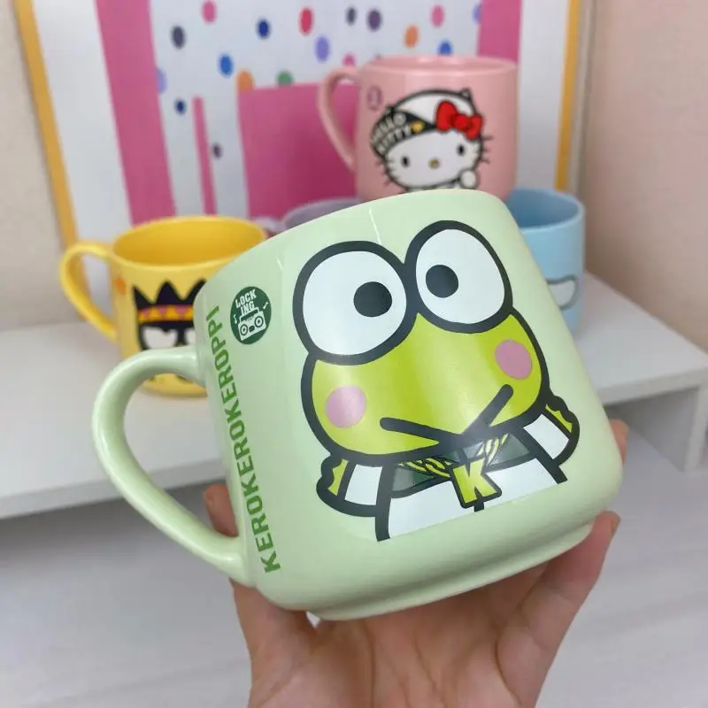 Anime Kawaii Sanrio Hello Kitty My Melody Bad Badtz Maru Cartoon Water Cup Ceramic Mug Anti-Scalding High Temperature Resistant