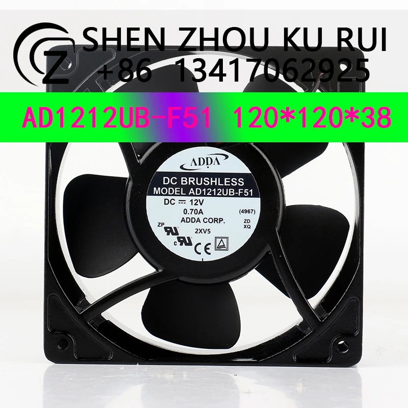 

ADDA 12 В 0,70 А 12038 двойной шарикоподшипник 120X120X38 мм 12 см корпус высокий объем воздуха AD1212UB-F51 охлаждающий вентилятор