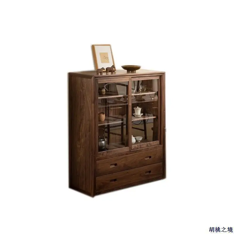 New Chinese solid wood bookcase combination