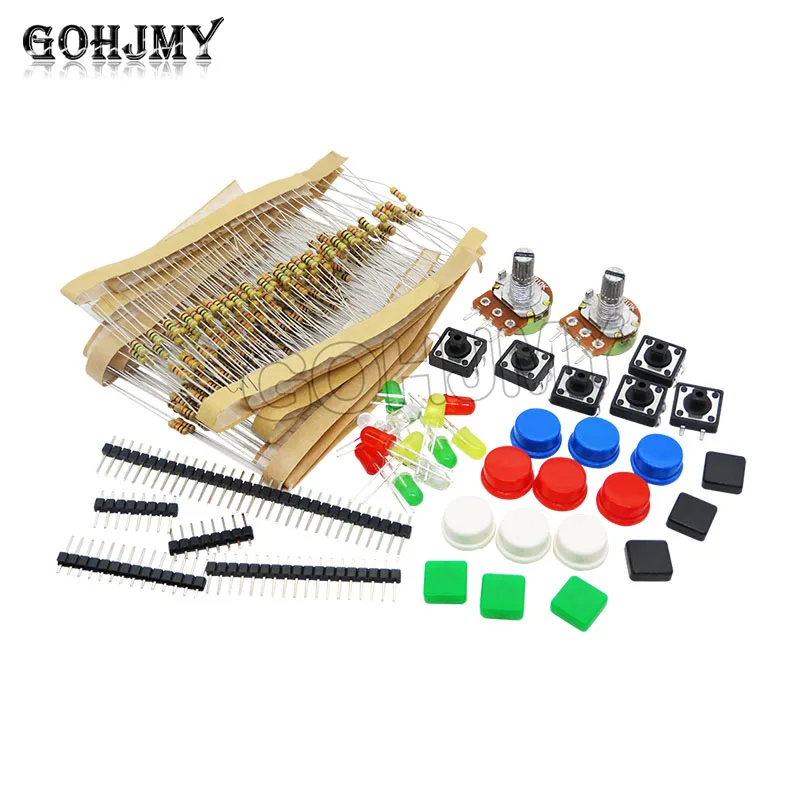 Handy Portable Resistor Kit for Arduino Starter Kit UNO R3 LED potentiometer tact switch pin header