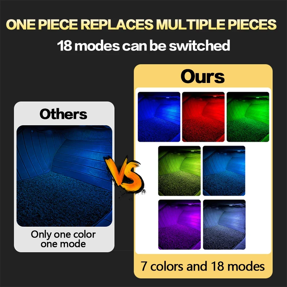 4 قطعة LED سيارة Footwell مصباح لتهيئة الجو مصباح داخلي Acc لأودي A3 8P A1 8X A4 B7 B8 B9 A5 A6 C6 C7 A7 C8 TT Q3 8U Q5 8R Q7