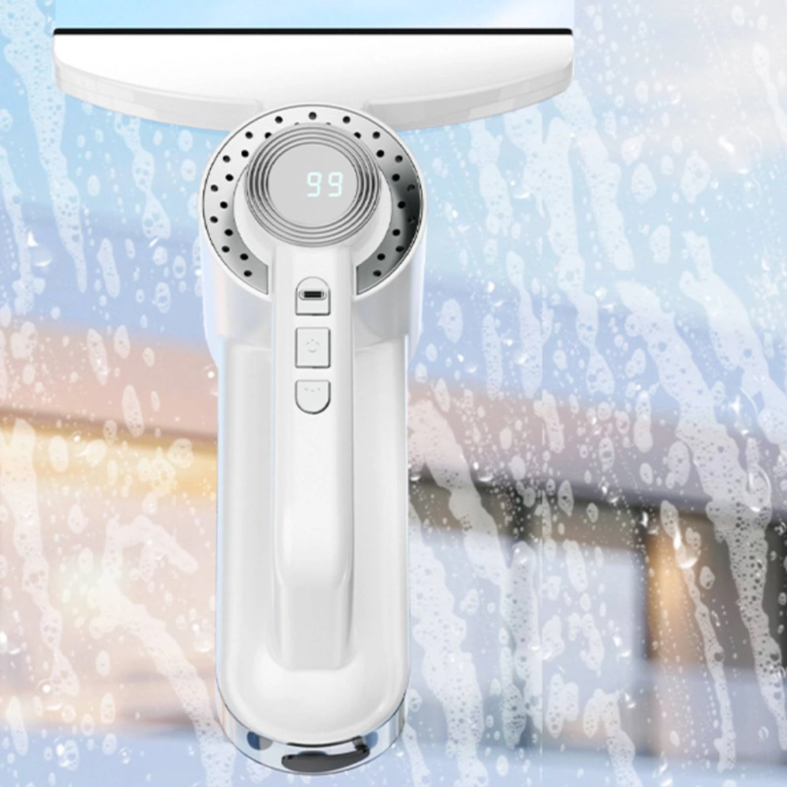 Electric Window Vacuum Built-in Handle Window Vac Squeegee Vacuum Two-Speed Speed Electric Squeegee Lightweight