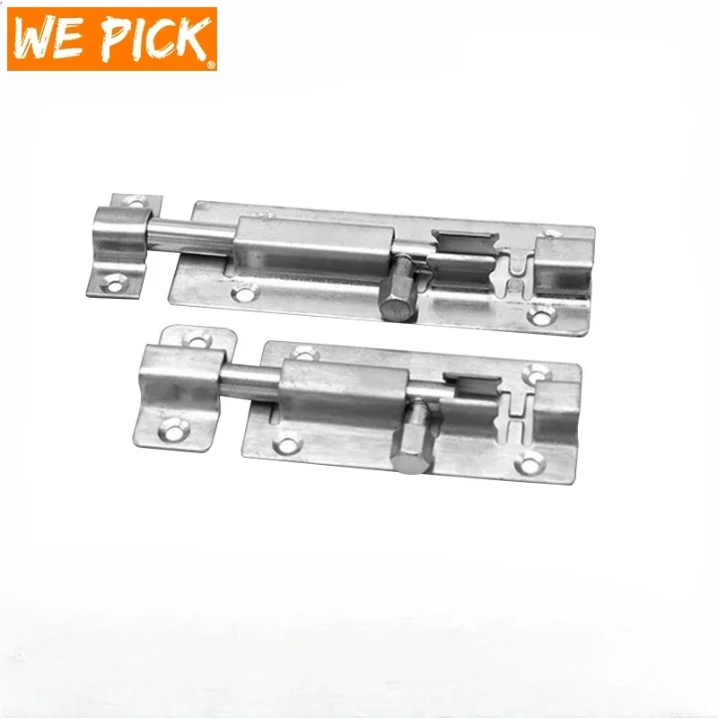 WEPICK-Loquet de porte épaissi en acier inoxydable, 2,2 de sécurité de fenêtre, quincaillerie pour la maison, boulons de porte pour chambre à coucher, cuisine avec vis, 1PC