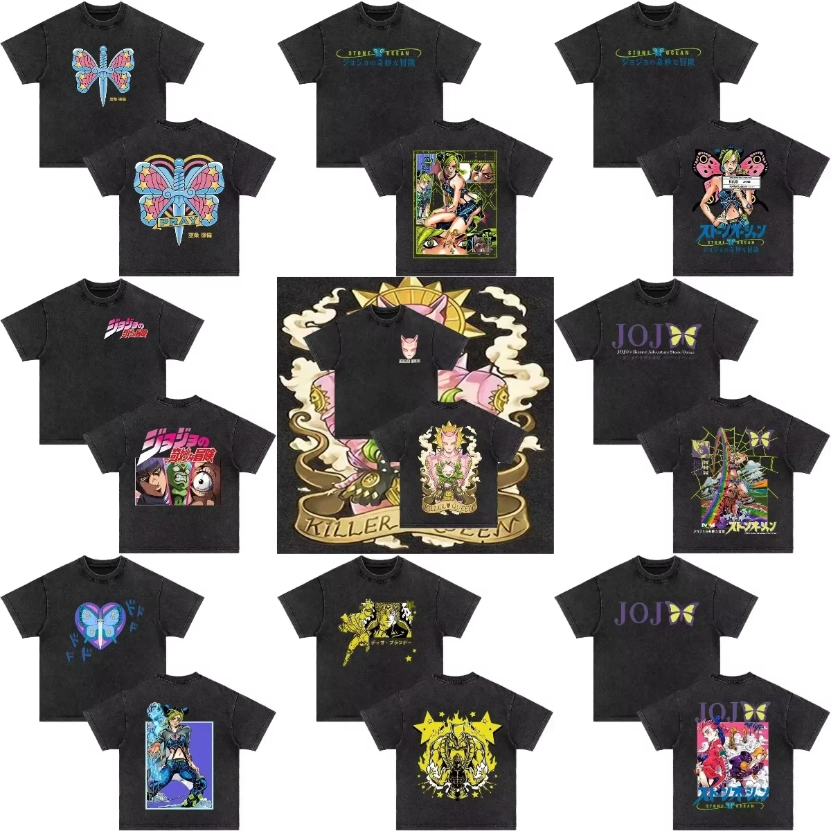 

Motorcycle Classic Anime Fantastic Adventure 2025 Vintage Washed Men's Women's T-Shirt Queen Graphic T-Shirt Extra Large