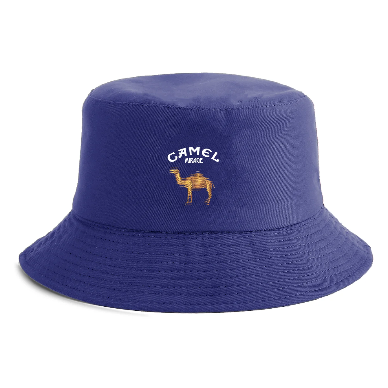 Unisex Camel Print Bucket Hat Reversible Retro Fisherman Cap Available in Multiple Retro Colors Outdoor Sun Protection Hat