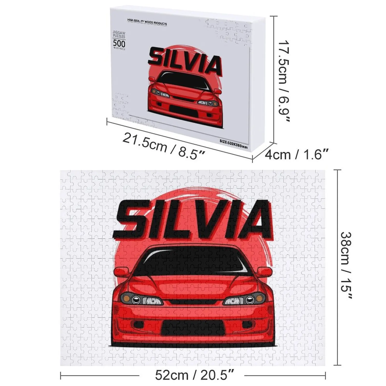الأحمر سيلفيا S15 بازل قطع هدايا شخصية للأطفال لعب للأطفال لغز