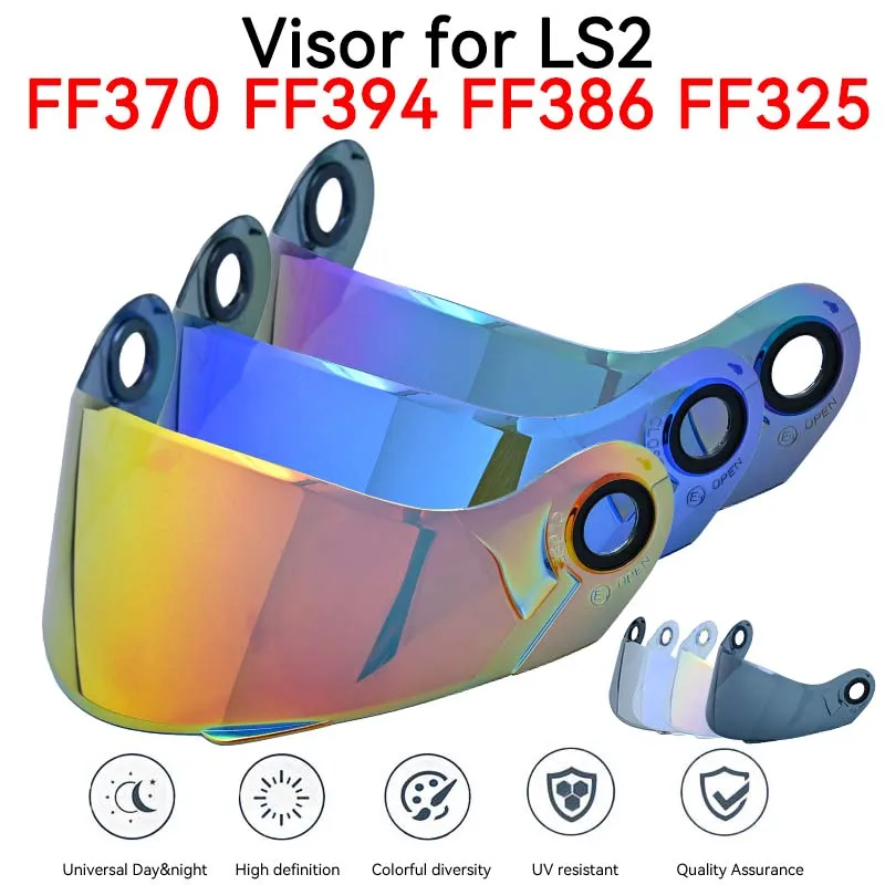 LS2 Ff370 Flip Visor for Motorcycle Helmet, Lente Antiniebla Colorida, Dual Lens Modular Helmet for LS2 FF394 FF386 FF325