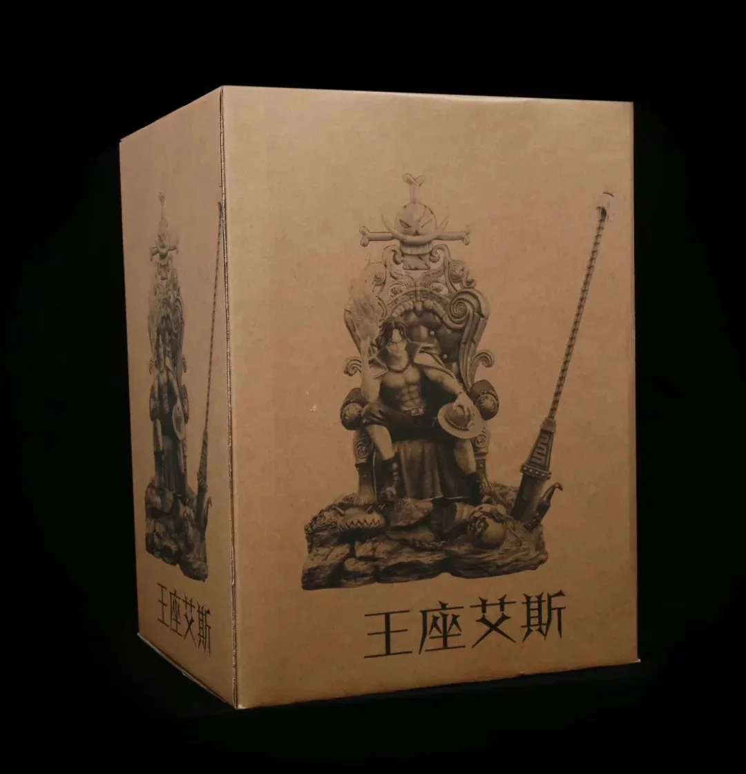 Anime One Piece Edward Newgate Ace met Throne Battle Ver. GK PVC Action Figure Standbeeld Collectie Model Kinderen Speelgoed Pop Geschenken