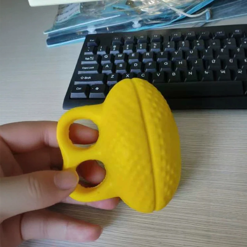 أداة تمرين الأصابع اليد ضغط الكرة الحسية تململ الإجهاد الإغاثة ADHD التوحد القلق العلاج الاطفال المراهقين الكبار اللعب الهدايا #4