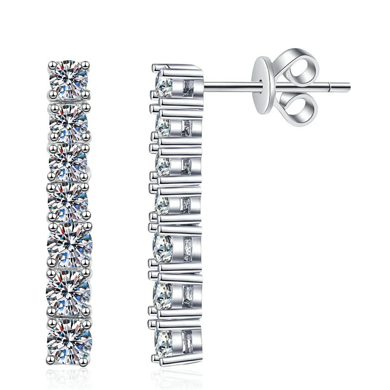 

E310 Lefei модные классические роскошные муассанитовые модные длинные серьги с кисточками для очаровательных женщин стерлингового серебра 925 пробы вечерние ювелирные изделия подарок