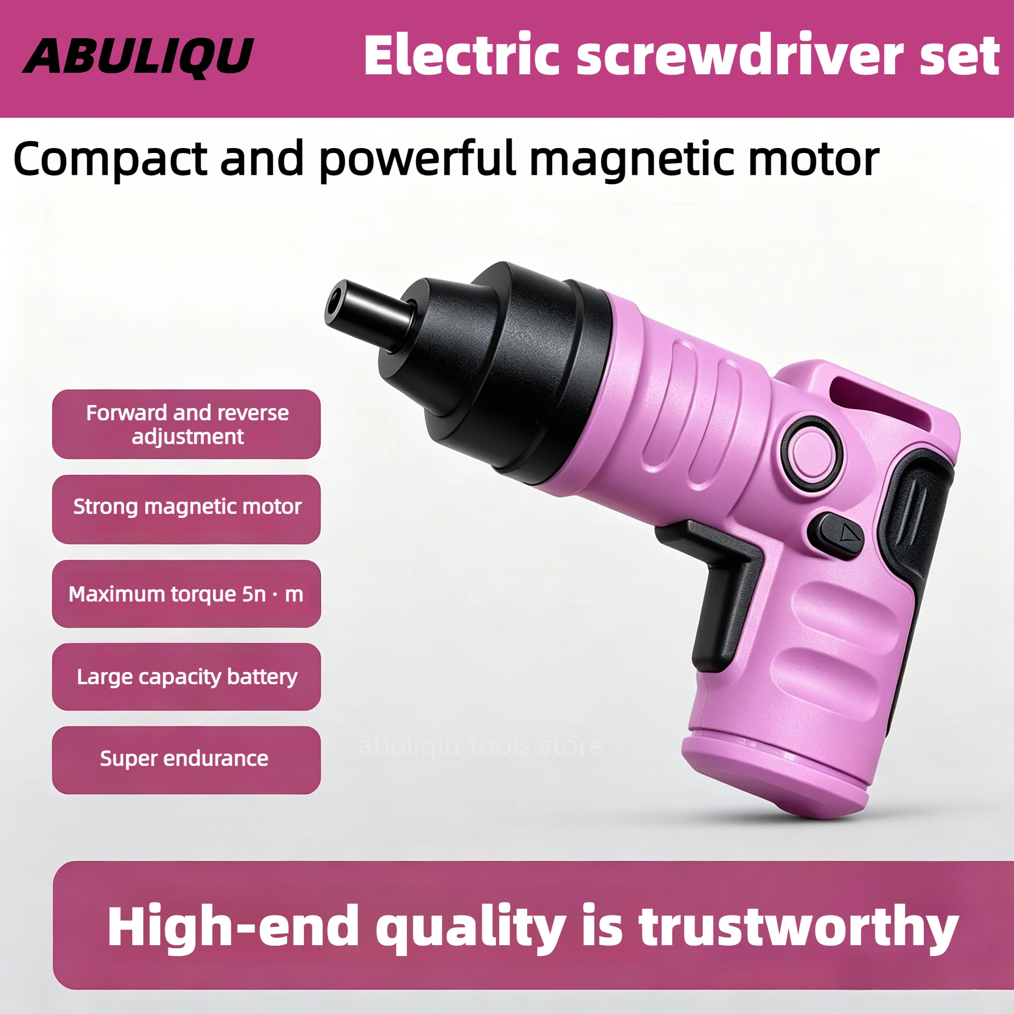 ABULIQU 4V Mini Electric Screwdriver Set Smart Scalable Cordless Electrical Screw Driver Set Lithium Battery Charging Drill Tool