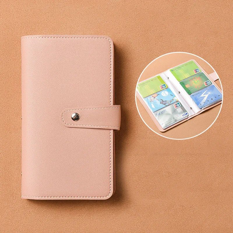 96 Slots Card Holder Vintage Large Capacity Women Men Business Bank Credit Card Bag Male Coin Pouch PU Leather Zipper Wallet