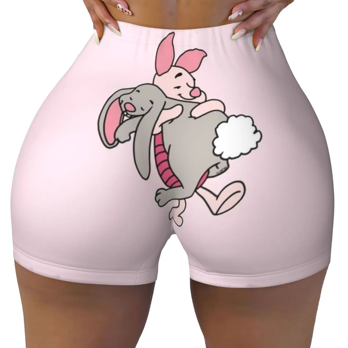 

Custom Funny Cartoon Piglets Big Movie Gym Volleyball Biker Shorts for Women Workout Yoga Shorts