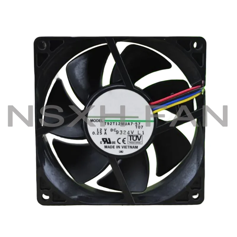 Nouveau ventilateur silencieux 9025 90 × 90 × 25mm du volume d'air élevé du T92T12MUA7-57 12V 0.25A de fan d'unité centrale de traitement bas