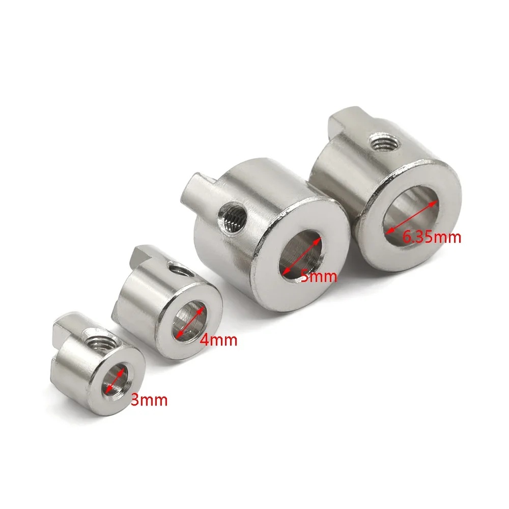 Kit de muleta de eixo de cachorro de acionamento de barco RC premium de 10 peças 3 mm, 4 mm, 5 mm, 6,35 mm tamanhos ideais para eixos de transmissão de barco RC