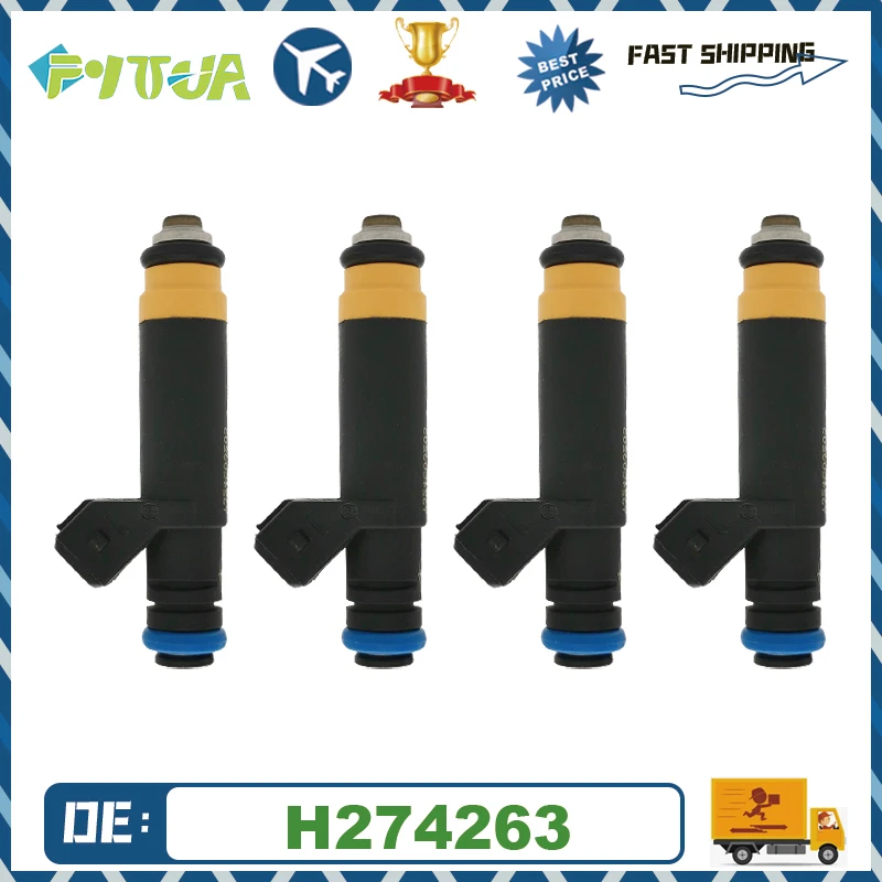 

4pcs fuel Injector Nozzle H274263 8200128961 7700274263 For Renault Kangoo Clio Logan Megane Symbol 1.2 1.4 1.6 Auto Accessories