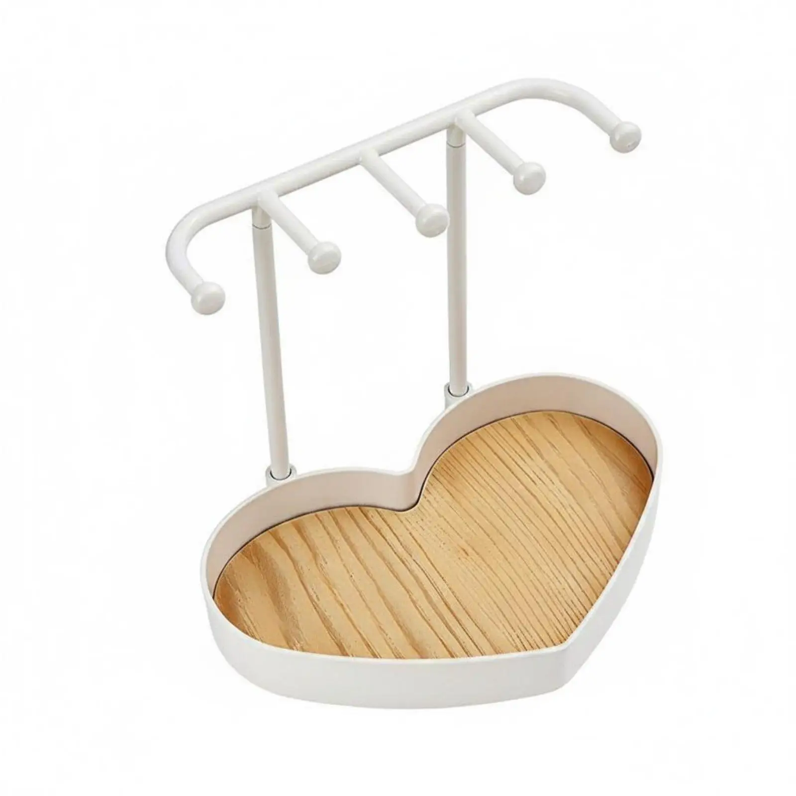 Heart Shaped Jewelry Tray Decorative Storage Organizer Display Stand for Vanity Ring Earring Bracelet