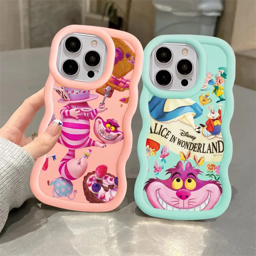 Alice In Wonderland Cheshire Cat Phone Case for Apple iPhone 11 16 13 15 12 14 Pro Max 7 XR X XS 13 12 Mini 14 Plus 8 Cover