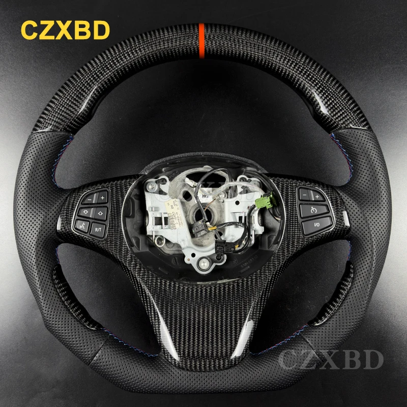 For BMW X3 X5 E83 E53 Real Carbon Steering Wheel High Quality Leather Customized
