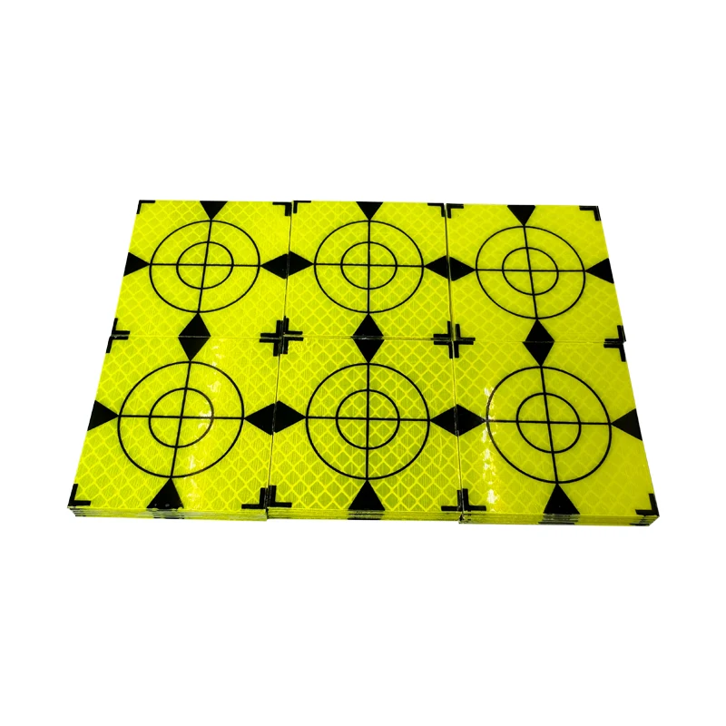 100pcs Size 60mm 20 30 40 50 80 Reflector Sheet For Total Station Survey Geography Fluorescent Green Triangle Reflective Sticker