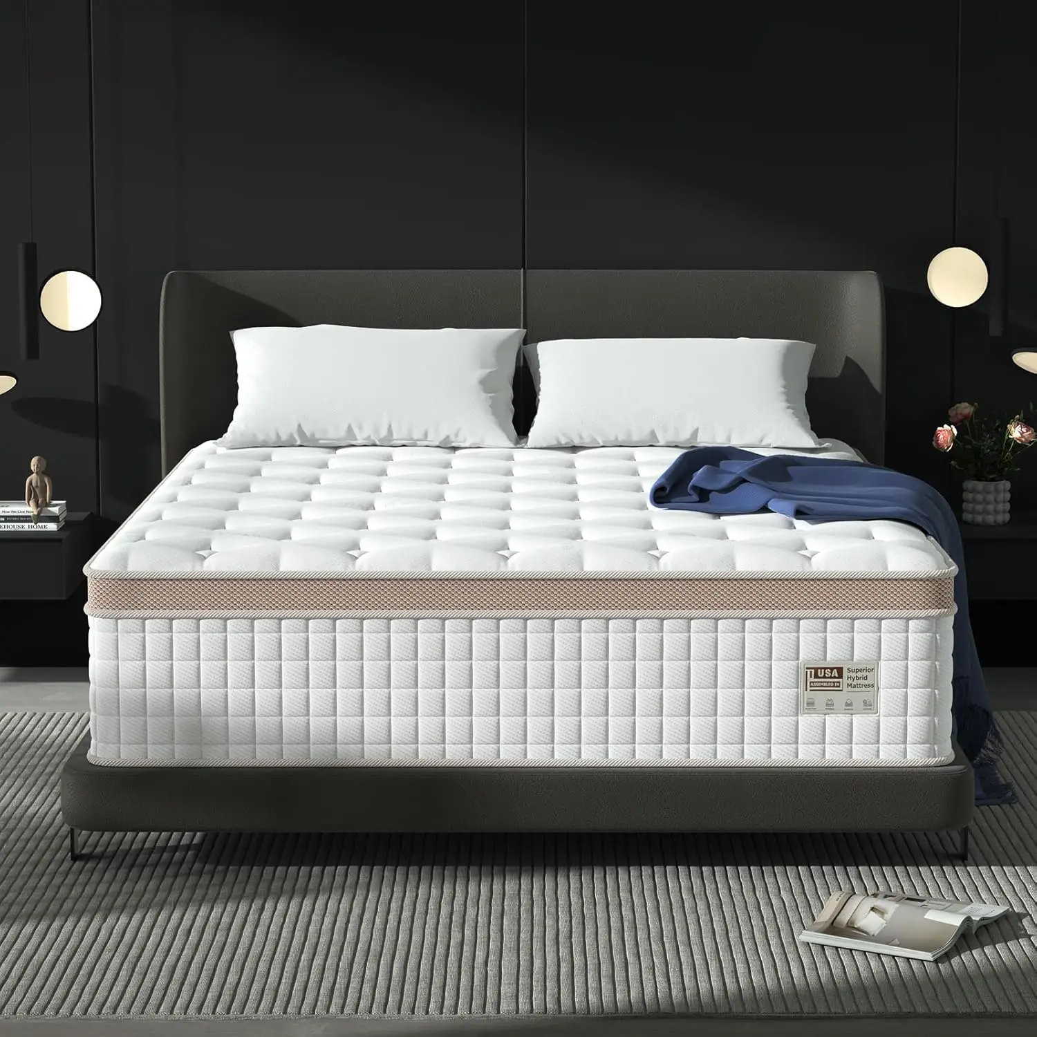 BedStory Mattress, Full Mattress 14 Inch Hybrid Mattress in A Box with Gel Memory Foam Pocket Spring Motion Isolation