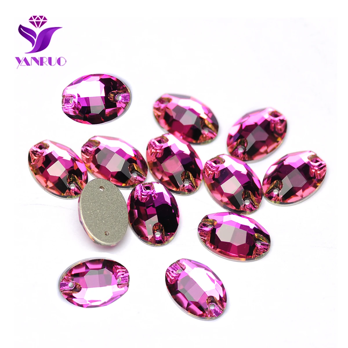 YANRUO 3210 Ovale Aufnähsteine Glas-Strasssteine AAAAA-Qualität Näh-Strass für Strass-Applikationen auf Kleidern und Kleidungsstücken – Detail 37