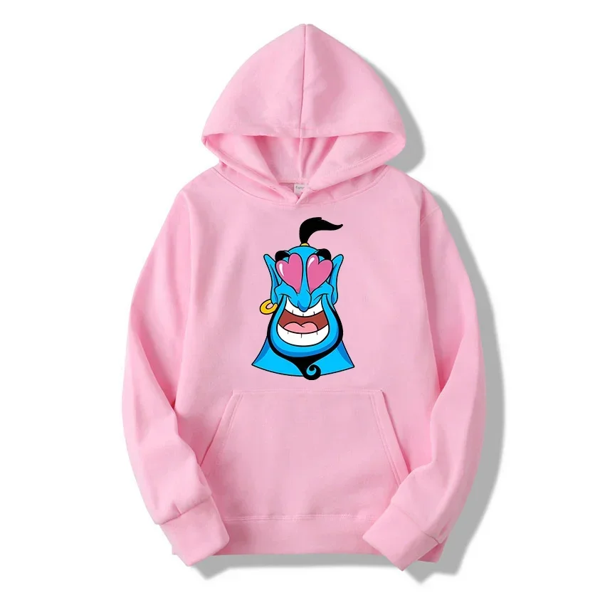 Anime Men Hoodies Pocket Kawaii Graphics Disney Aladdin Cozy Popular Streetwear Daily Male Sweatshirts Autumn Winter Clothes