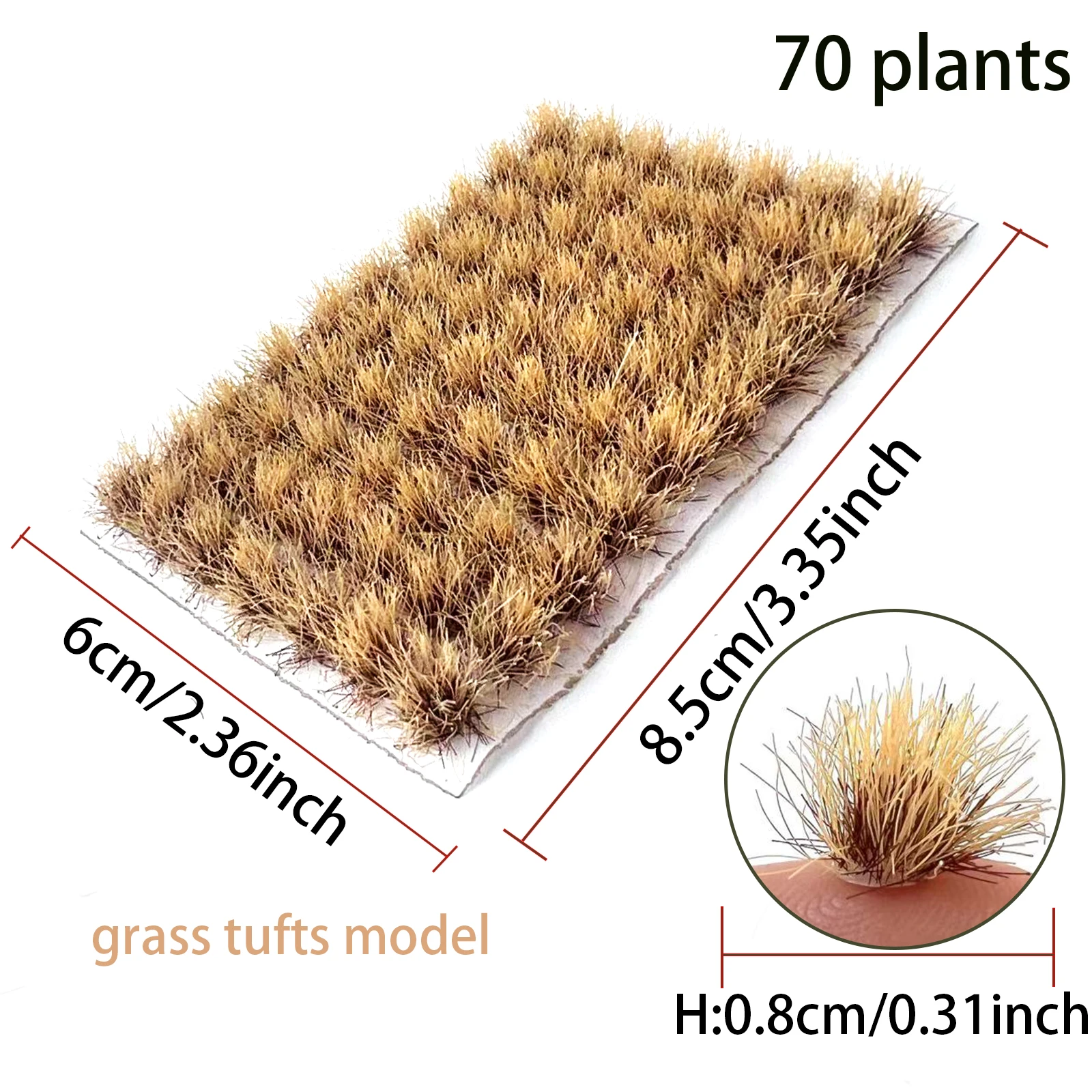 Artificial Miniature Static Grass Tufts Model Bushy Plant For HO N OO DIY Model Making Wargaming Scenery Garden Materials 70PCS