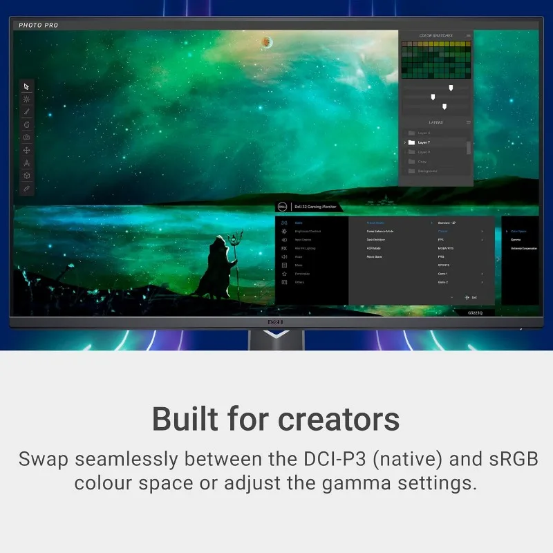 شاشة ألعاب G3223Q - شاشة 32 بوصة 4K Ultra UHD (3840x2160)، شاشة 144 هرتز 1 ميجا هرتز، متوافقة مع AMD FreeSync+NVIDIA G-SYNC