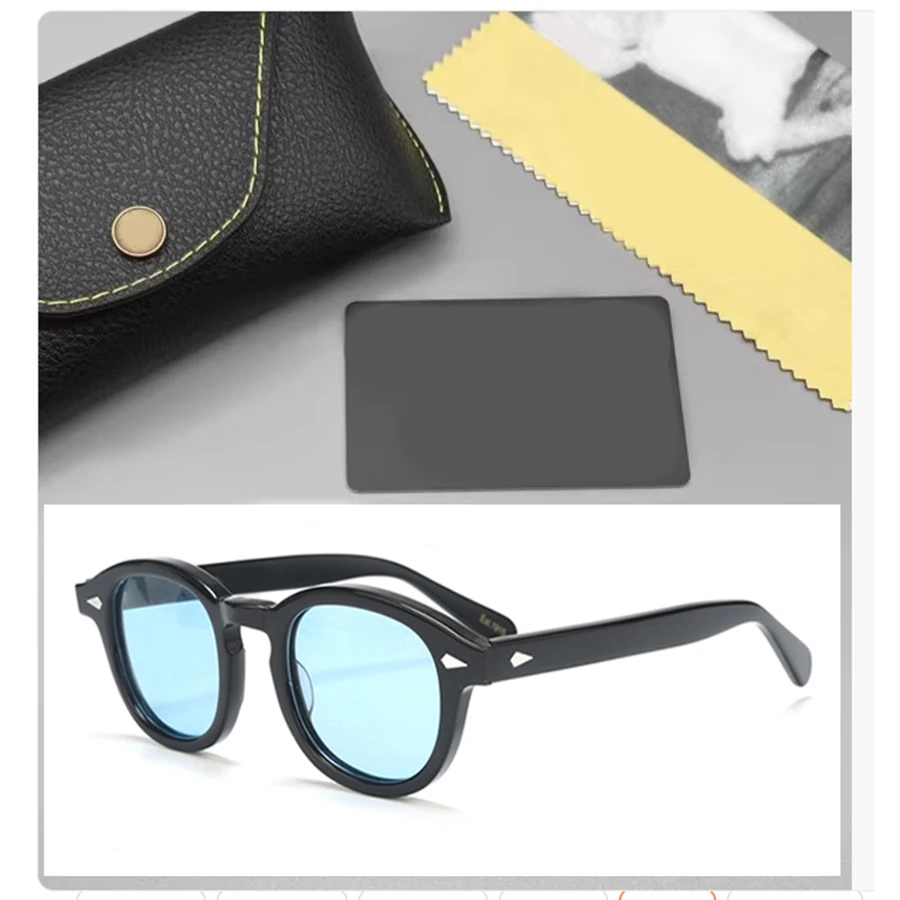 

Поляризованные солнцезащитные очки для мужчин и женщин в ретро-ацетатной оправе, люксовый бренд Johnny Depp Lemtosh Style UV400, мужские солнцезащитные очки для вождения Óculos