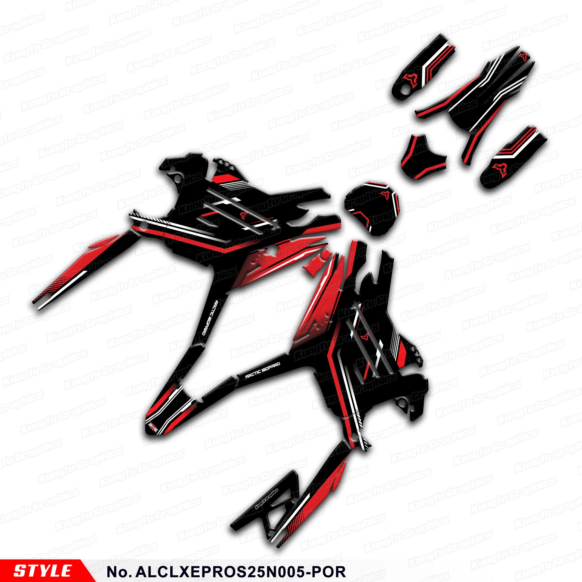 

JY RACING Custom Graphics Wrap Design MX для Arctic Leopard Clouded Leopard XE PRO/XE PRO S, ALCLXEPROS25N005-POR