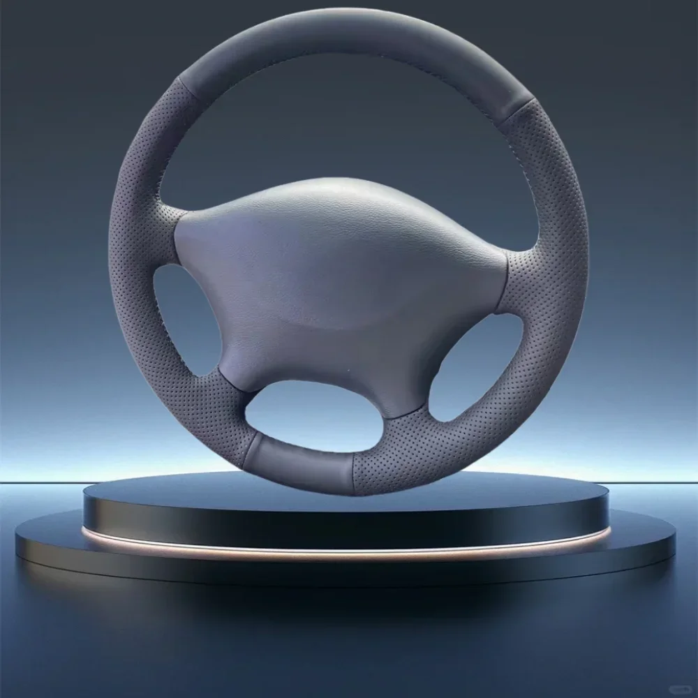 لسيارة Mercedes-Benz V-Class 260L، Sprinter، Vito و Viano غطاء عجلة القيادة مصنوع يدويًا من الجلد الأسود المثقوب #1