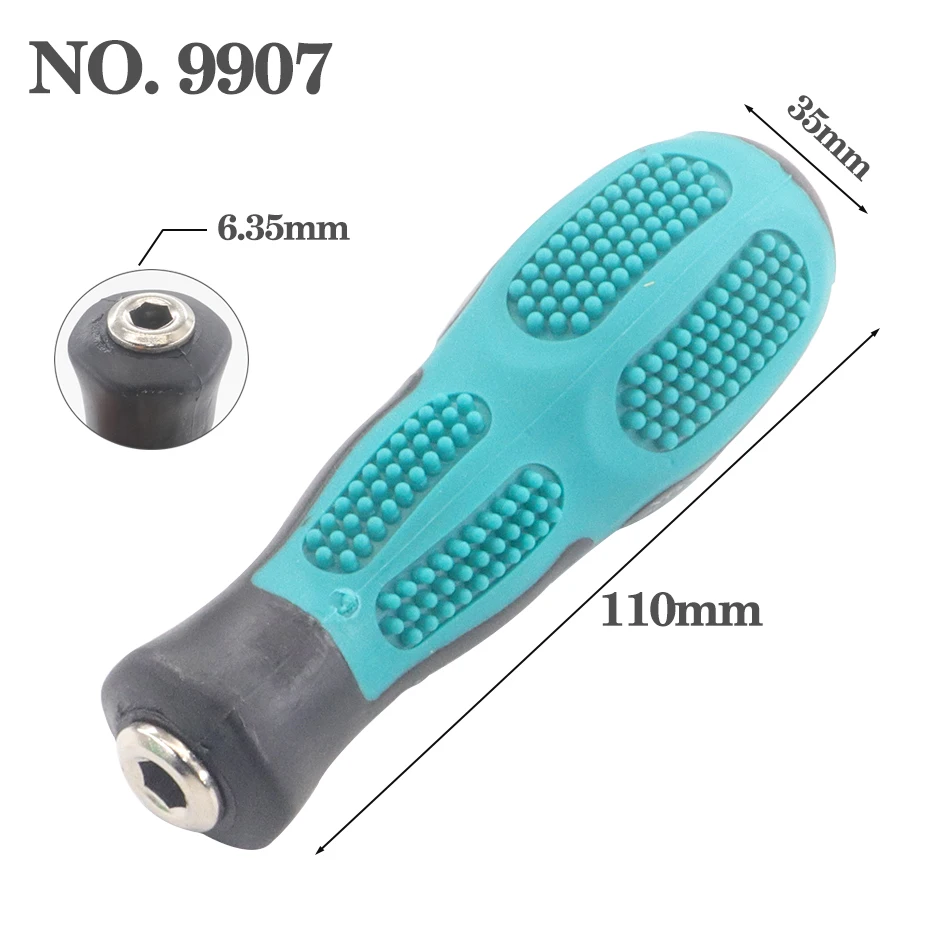 6.35mm screwdriver handle 9907 ratchet screwdriver 8108 driver/wrench head set handle hexagonal socket handle