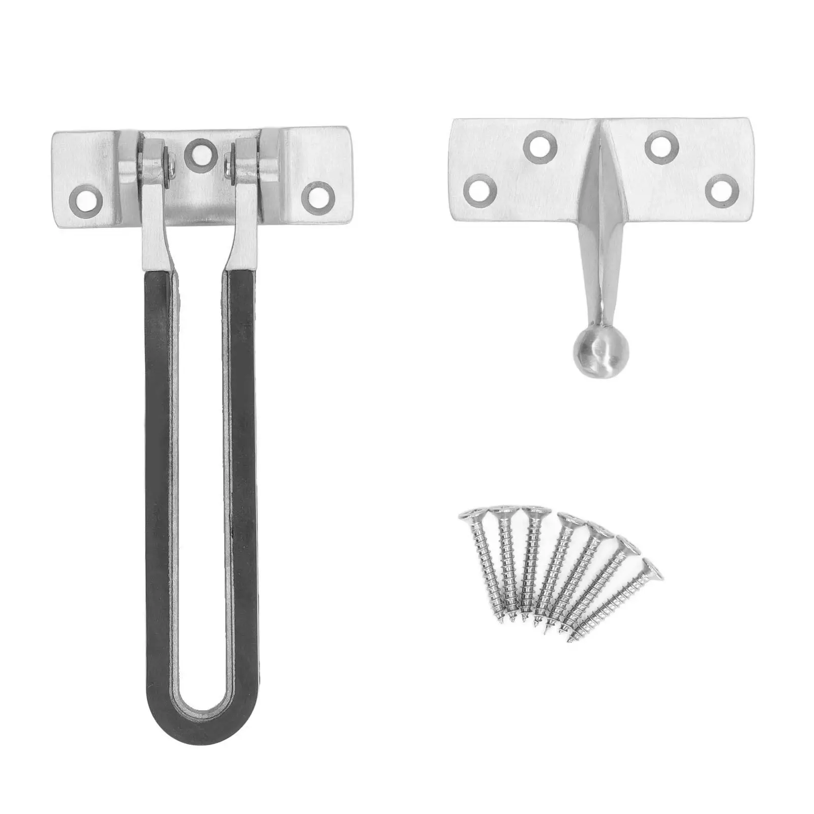 

Stainless Steel Corrosion Resistant Brushed Surface Door Lock Buckle with Screws Enhanced Security for hotel