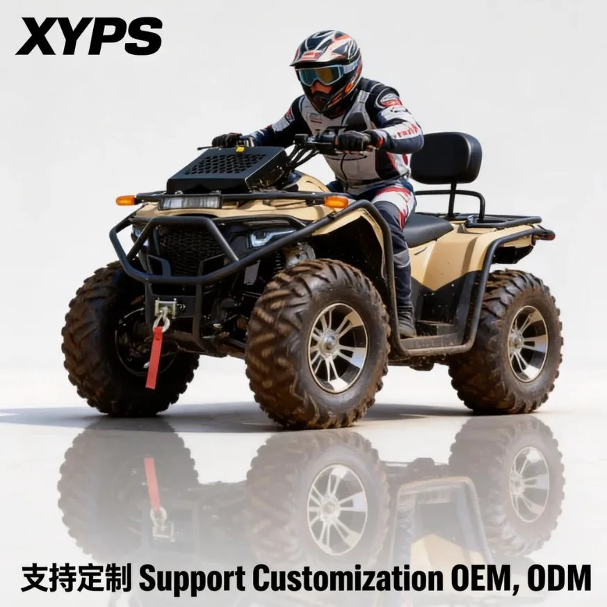 400CC 4X4 ATV, Automatic 4WD UTV Side by Side, 2-Seater Off-Road Vehicle, Electric Injection, Large Size Quad Bike