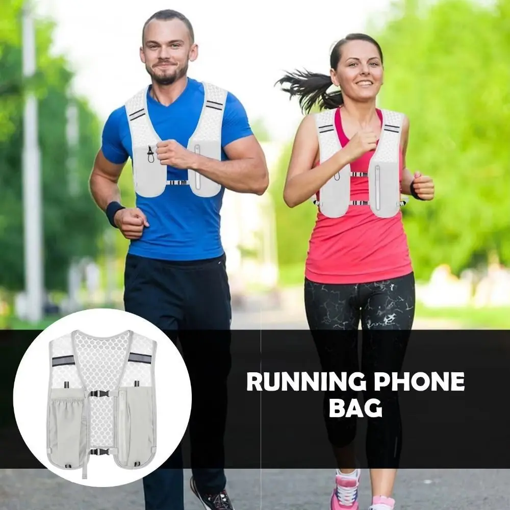 

Waterproof Reflective Running Vest Pack Adjustable Multifunctional Running Hydration Vest Bag Convenient Breathable
