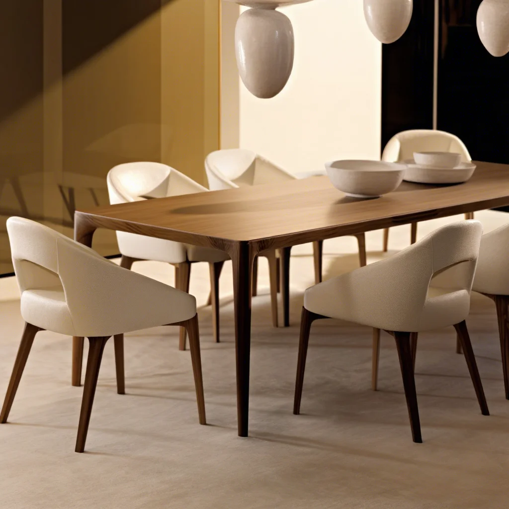 Sigma Luxury Modern Solid Wood Dining Set Ladder Back Chairs-Eco-Friendly Durable Convertible Comfortable Space Saving