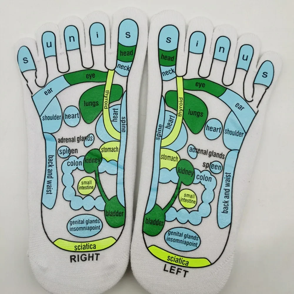 1 par de calcetines de acupresión calcetines de masaje de fisioterapia aliviar los pies cansados calcetines de reflexología de acupuntura con palo