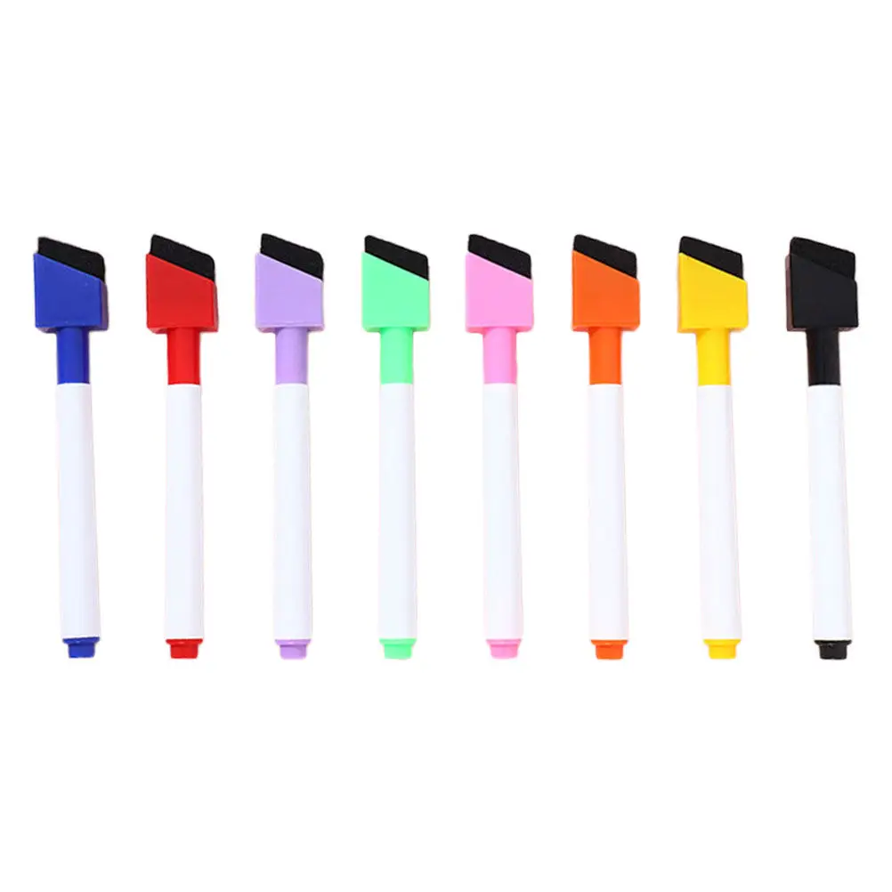 

8Pcs Erasable Whiteboard Markers Multi-Color Slanted Tip Smooth Writing Dry Erase Pens for Classroom Office Notes Vibrant Colors