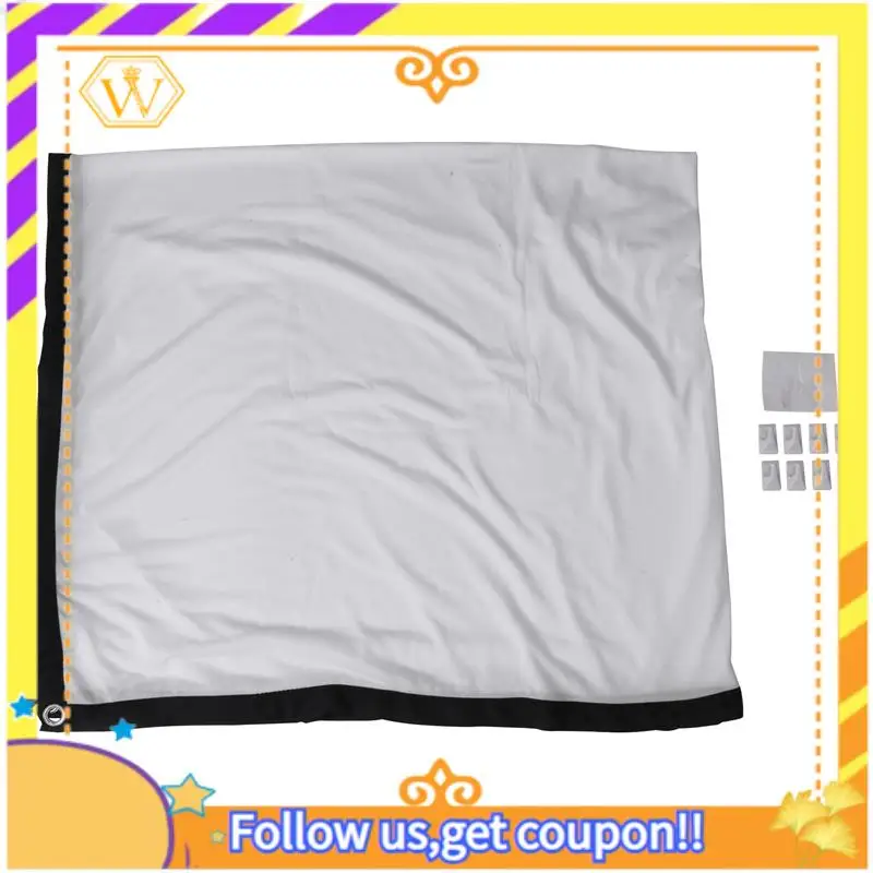 

Latest-Projector Screen For Home Theater HD White Foldable Anti-Crease