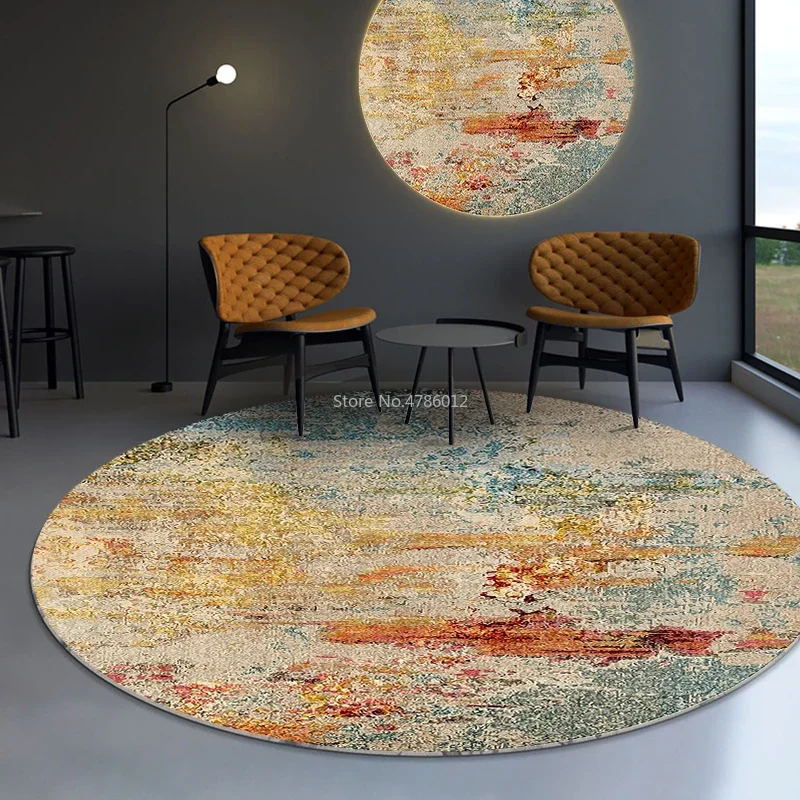 

200CM Gold Diamond Velvet Round Carpet Computer Chair Swivel Chair Floor Mat Living Room Bedroom Bedside Blanket Customization