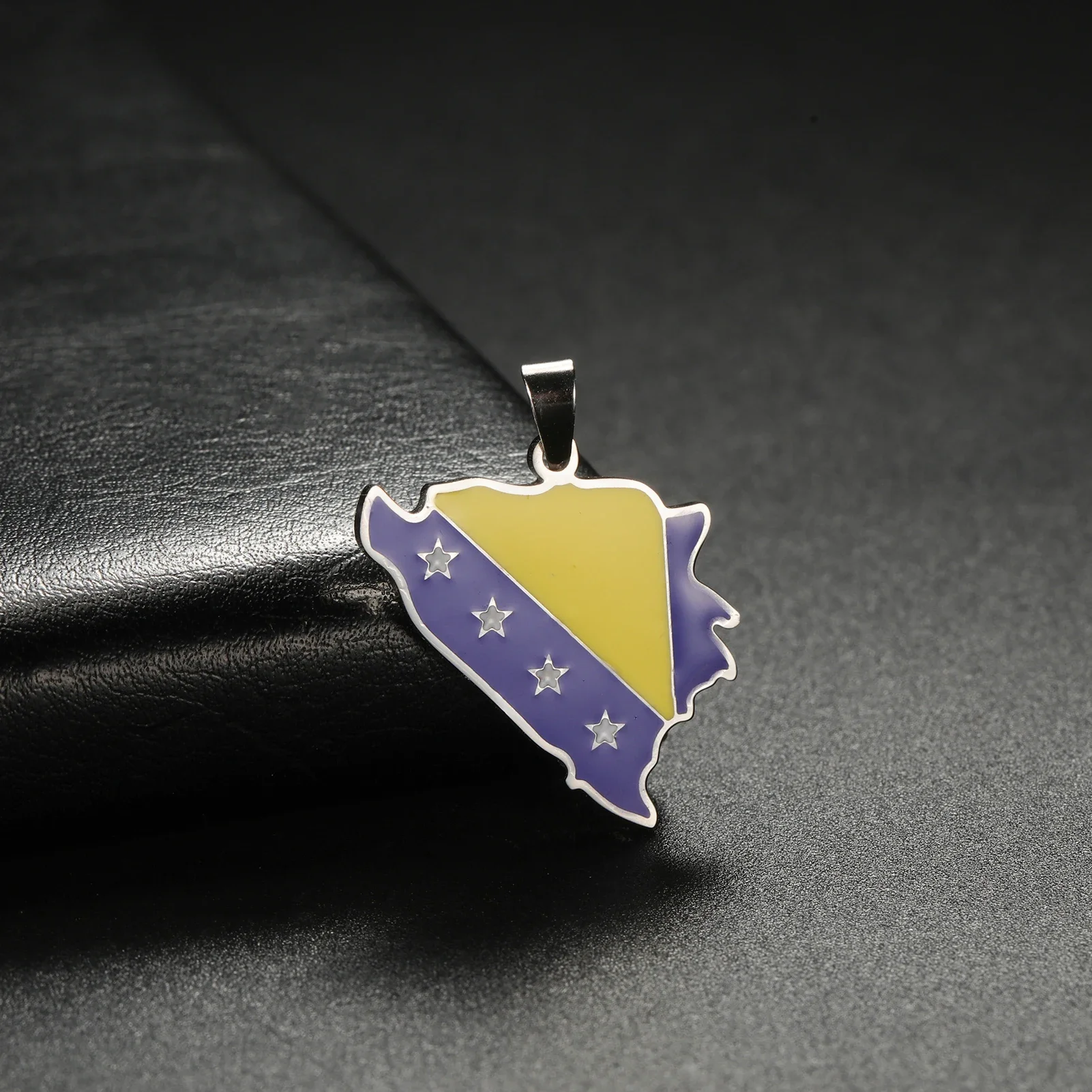 Bosnia and Herzegovina country map stainless steel pendant DIY can be used as necklace accessory for men and women