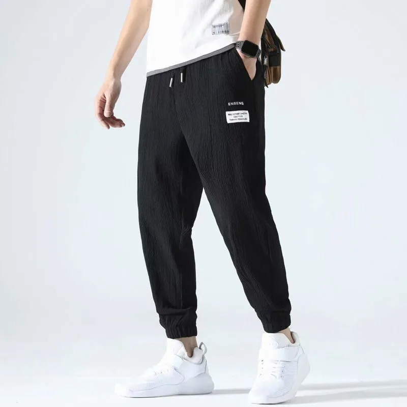 Men Casual Pants Harlem Trouser Baggy Trouser Man Clothing Breathable Leggings  Slim Sportswear Straight Business Loose Thin