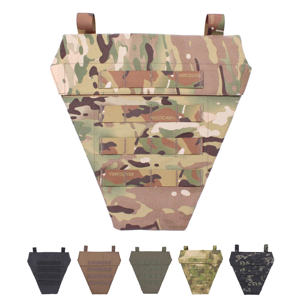 Tactical Vest, Groin Protector, Insert Plate, Ruins Camouflage, Universal Molle Tactical Gear, Nylon Under-Hanging Kangaroo Bag