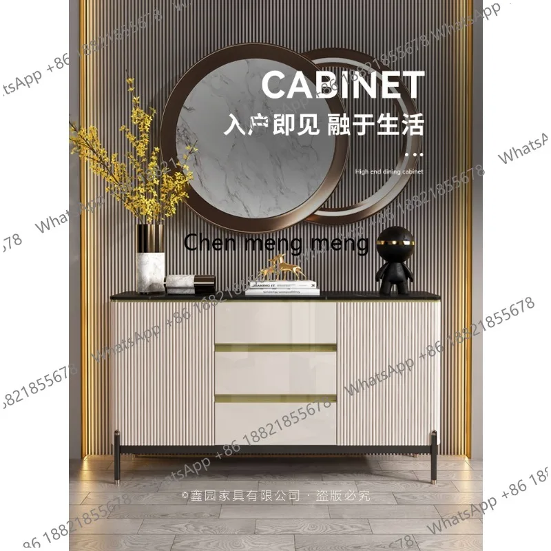 

Light luxury rock slab door cabinet Modern simple partition storage tea cabinet Decorative side cabinet