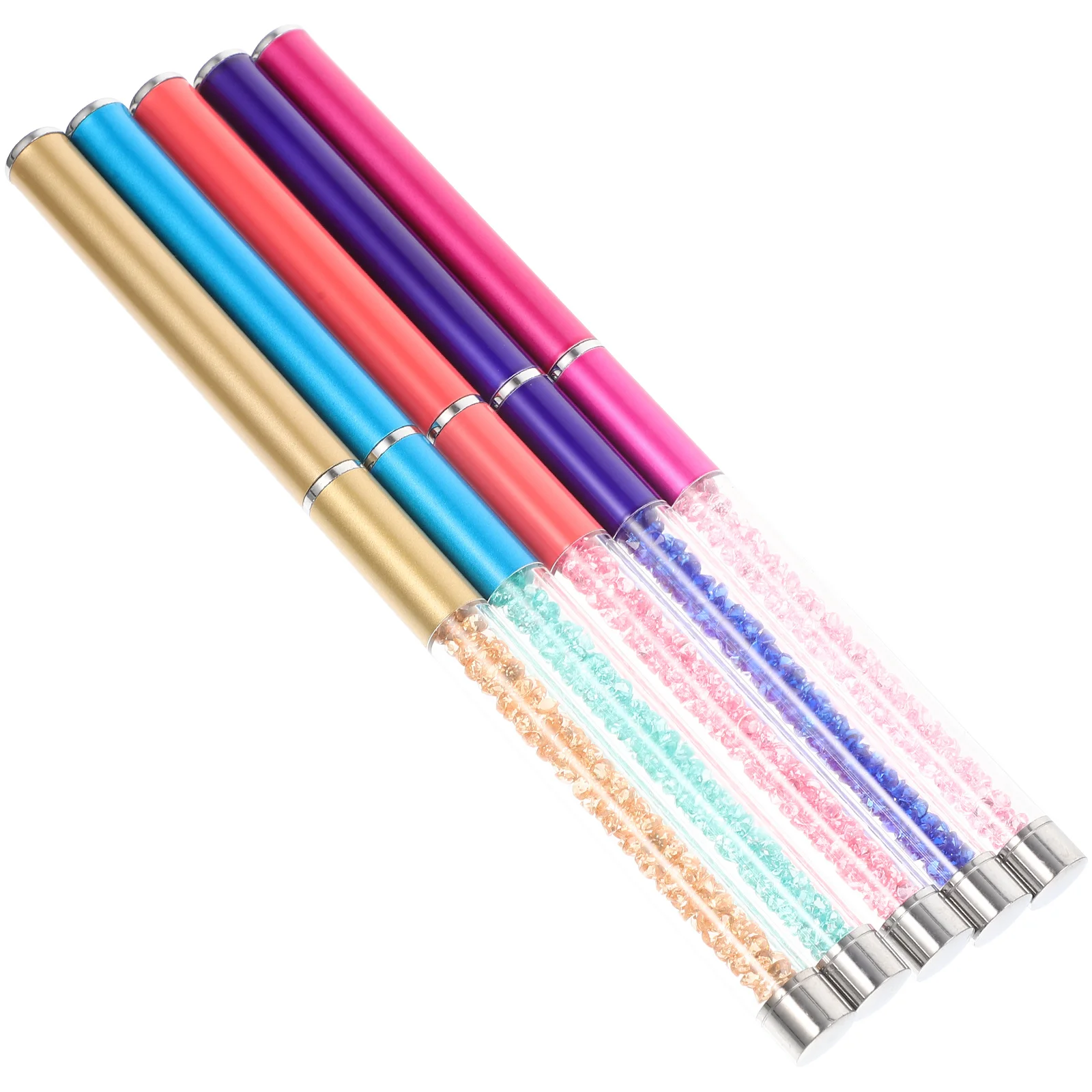 Kit de pinceles para delineador de uñas, agarre antideslizante Premium portátil para diseño de Arte de uñas, herramientas de pintura de manicura, suministros de bolígrafos decorativos, 5 uds.