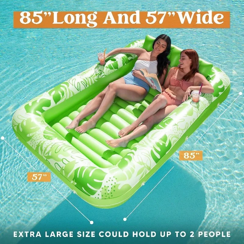 Factory Wholesale Hawaii Mesh Backrest Inflatable Float, Custom Print Multi-purpose Beach & Bathtub Water Bed OEM