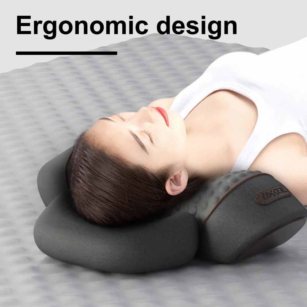 

Электрический массажер для шеи, 1 шт., подушка для шеи, горячий компресс, растягивающийся нагрев, вибрационная массажная подушка для шеи, плеч, расслабление спины